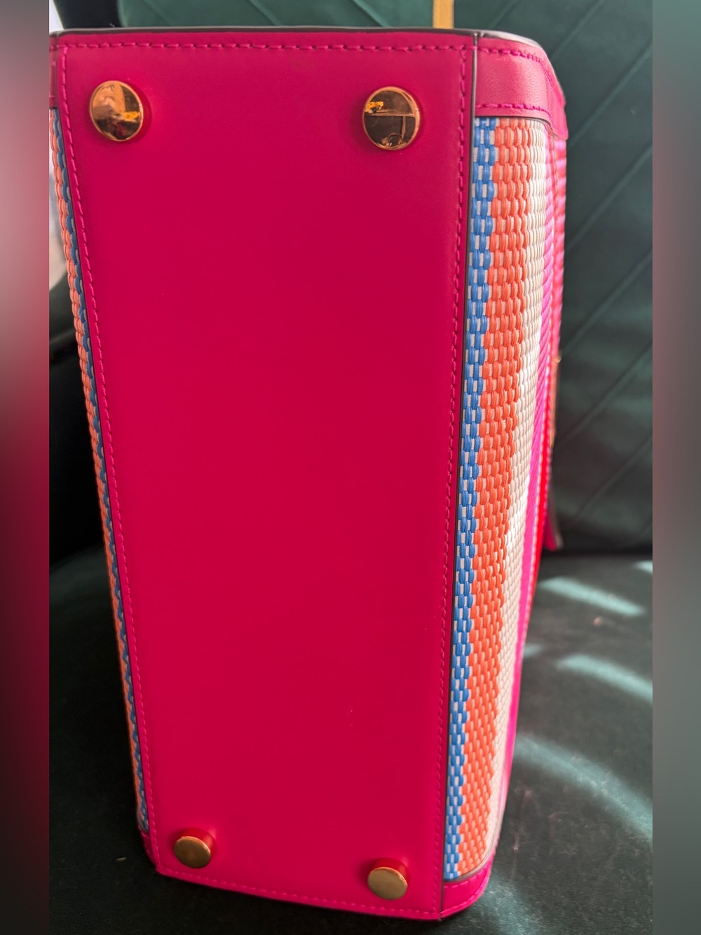 Kate Spade Manhattan Small Tote and Crossbody with Pink Multicolored Stripes - Picture 8 of 8